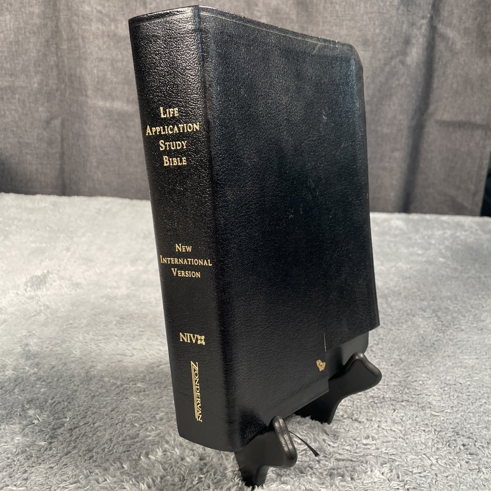 NIV Life Application Study Bible 2005 Top Grain Leather Zondervan Black Tabs